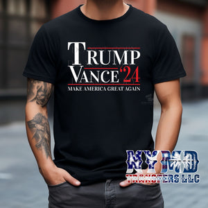 *Estimated RTS* 7/24* Adult ~ Trump Vance 24 ~ NEW SOFT LOW HEAT FORMULA  Full Color Screen Print Transfer