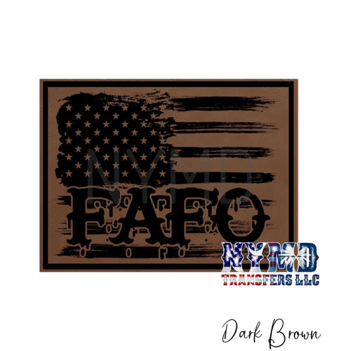 FAFO/Flag Leather Patch