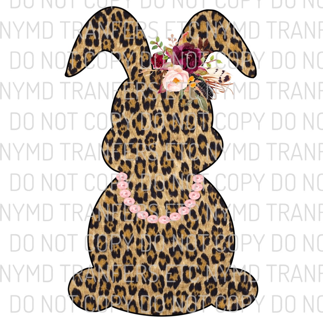 Leopard Bunny With Pearls Ready To Press Sublimation Transfer