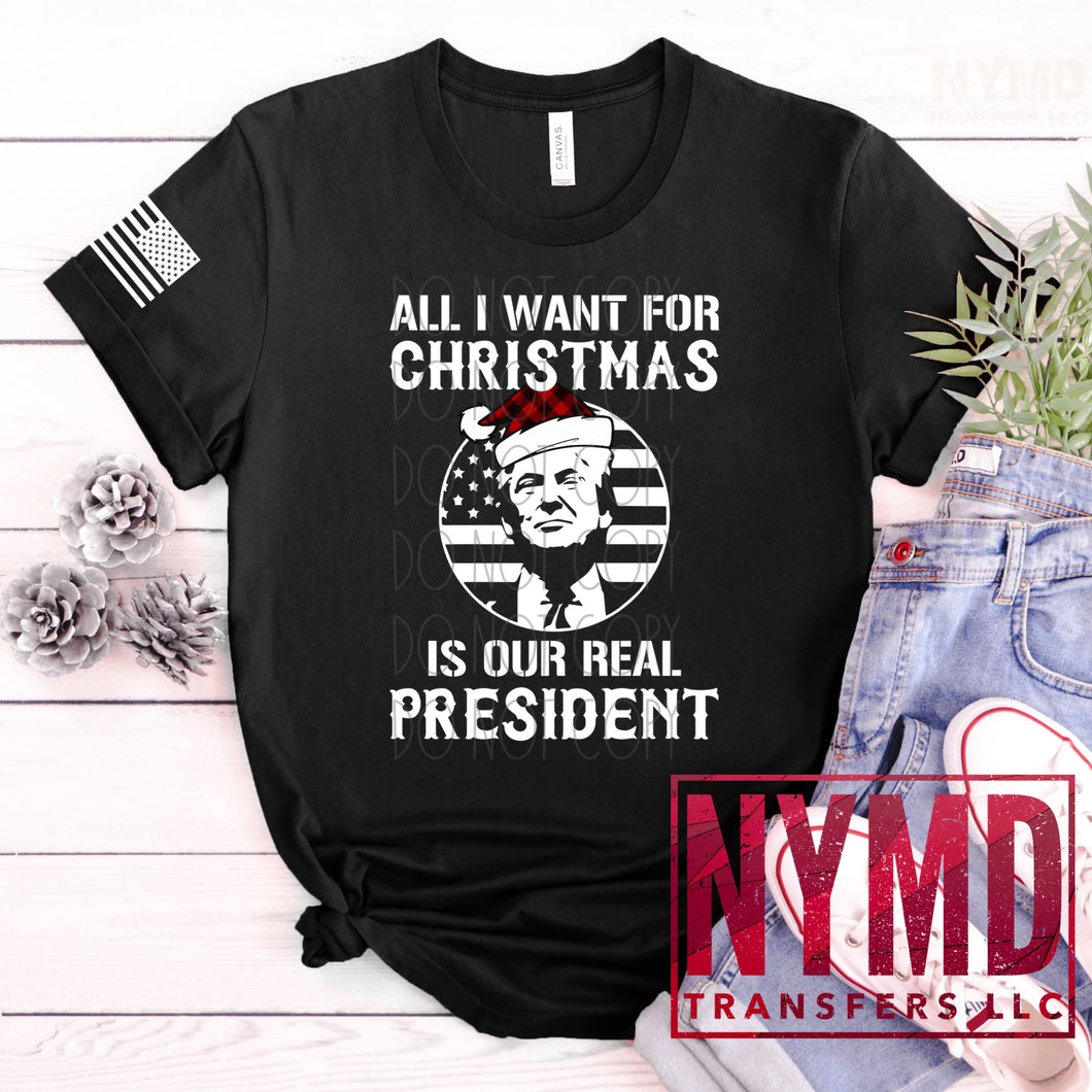 M-7 - RESTOCK *RTS 11/21* Adult ~  All I Want For Christmas ~ NEW SOFT LOW HEAT FORMULA - Full Color Screen Print Transfer - NYMD EXCLUSIVE