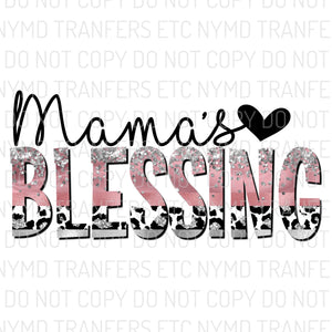 Mama’s Blessing Leopard and Pink Ready To Press Sublimation Transfer