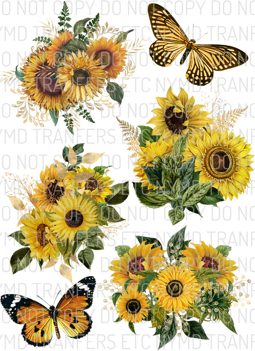 Sunflower Full Sheet 11x14” Ready To Press Sublimation Transfer