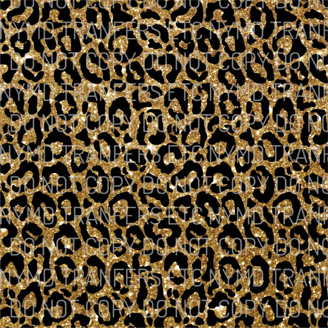 Digital Leopard Print Background Gold Glitter Png Sublimation - Etsy
