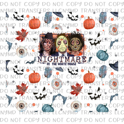 Nightmare In The WH Ready To Press Tumbler Sublimation Transfer