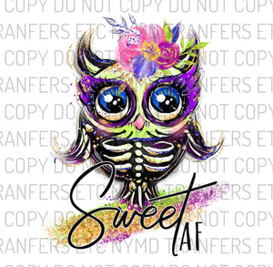 Sweet AF Owl Ready To Press Sublimation Transfer