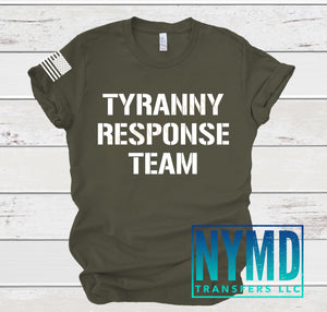 B-4 - *RTS*  Adult ~ Response Team ~ White Ink Screen Print Transfer - NYMD EXCLUSIVE