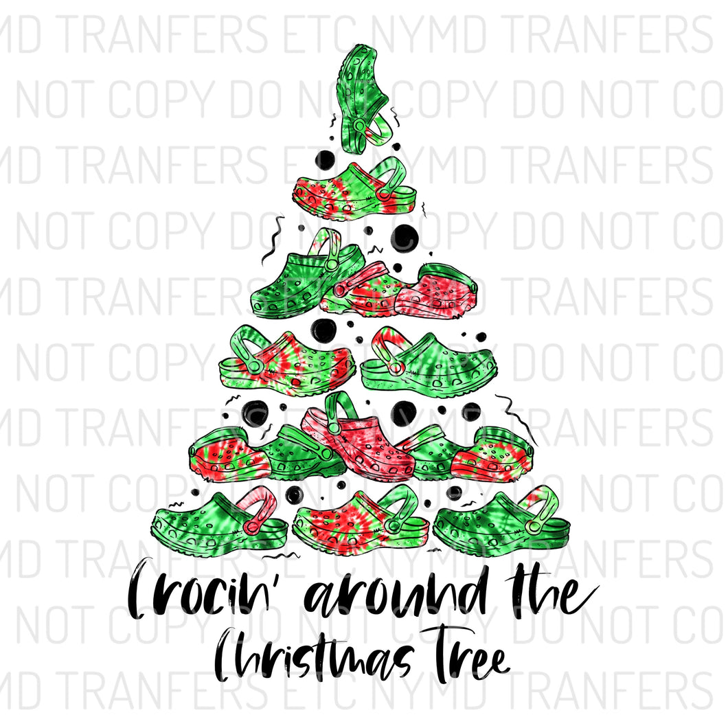 Crocin’ Around The Christmas Tree Ready To Press Sublimation Transfer