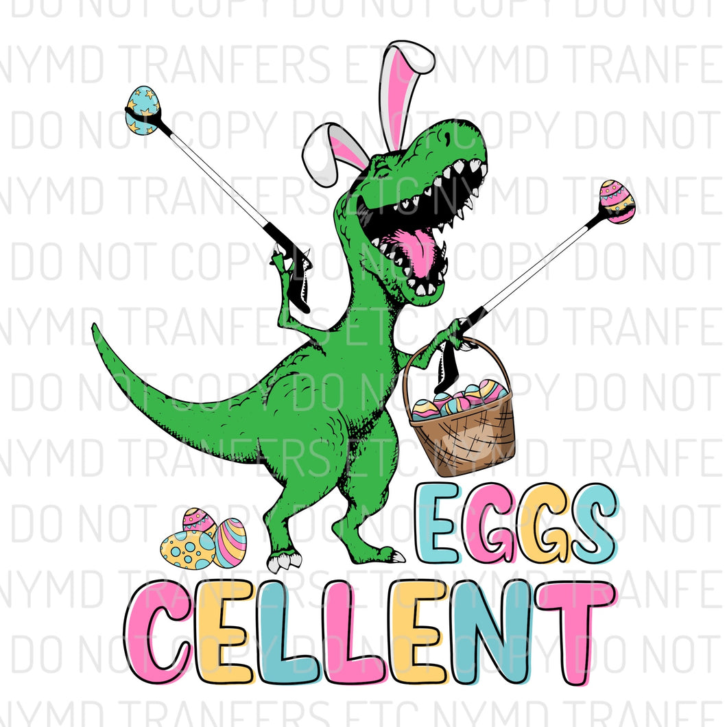 Eggs Cellent Dinosaur Ready To Press Sublimation Transfer
