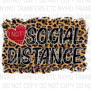 ♥️ Social Distance Leopard Ready To Press Sublimation Transfer