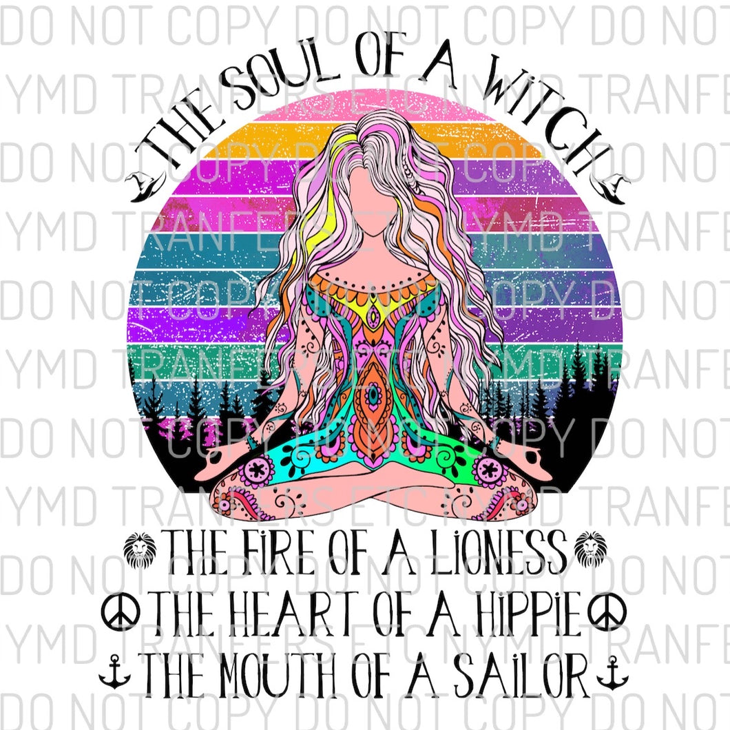 The Soul Of A Witch Ready To Press Sublimation Transfer