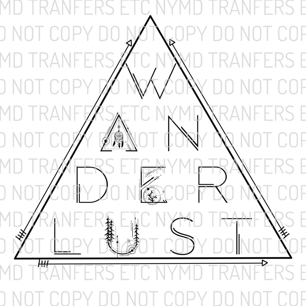 Wanderlust Ready To Press Sublimation Transfer