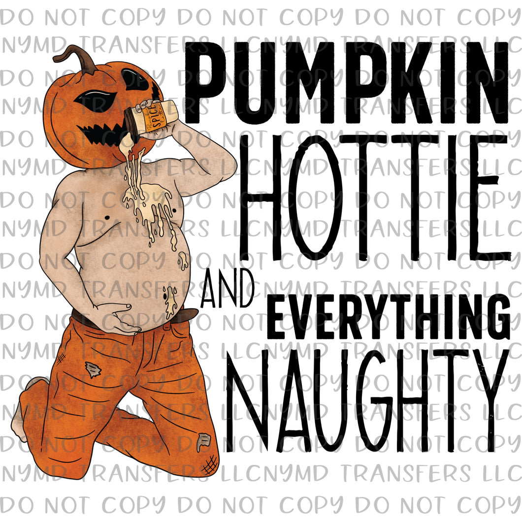 Pumpkin Hottie Dad Bod Light Complexion Ready To Press Sublimation Transfer