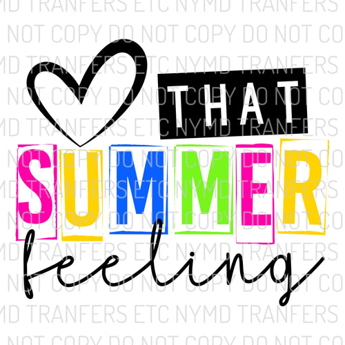 That Summer Feeling Ready To Press Sublimation Transfer