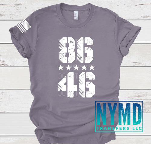 OS-35 -RESTOCK *RTS*  Adult ~ 86/46 ~ White Ink Screen Print Transfer - NYMD EXCLUSIVE