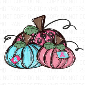 Pink And Blue Pumpkins Pregnancy & Infant Loss Ready To Press Sublimation Transfer