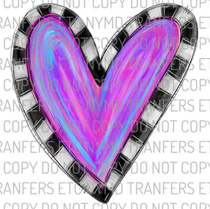 Painted Heart Ready To Press Sublimation Transfer